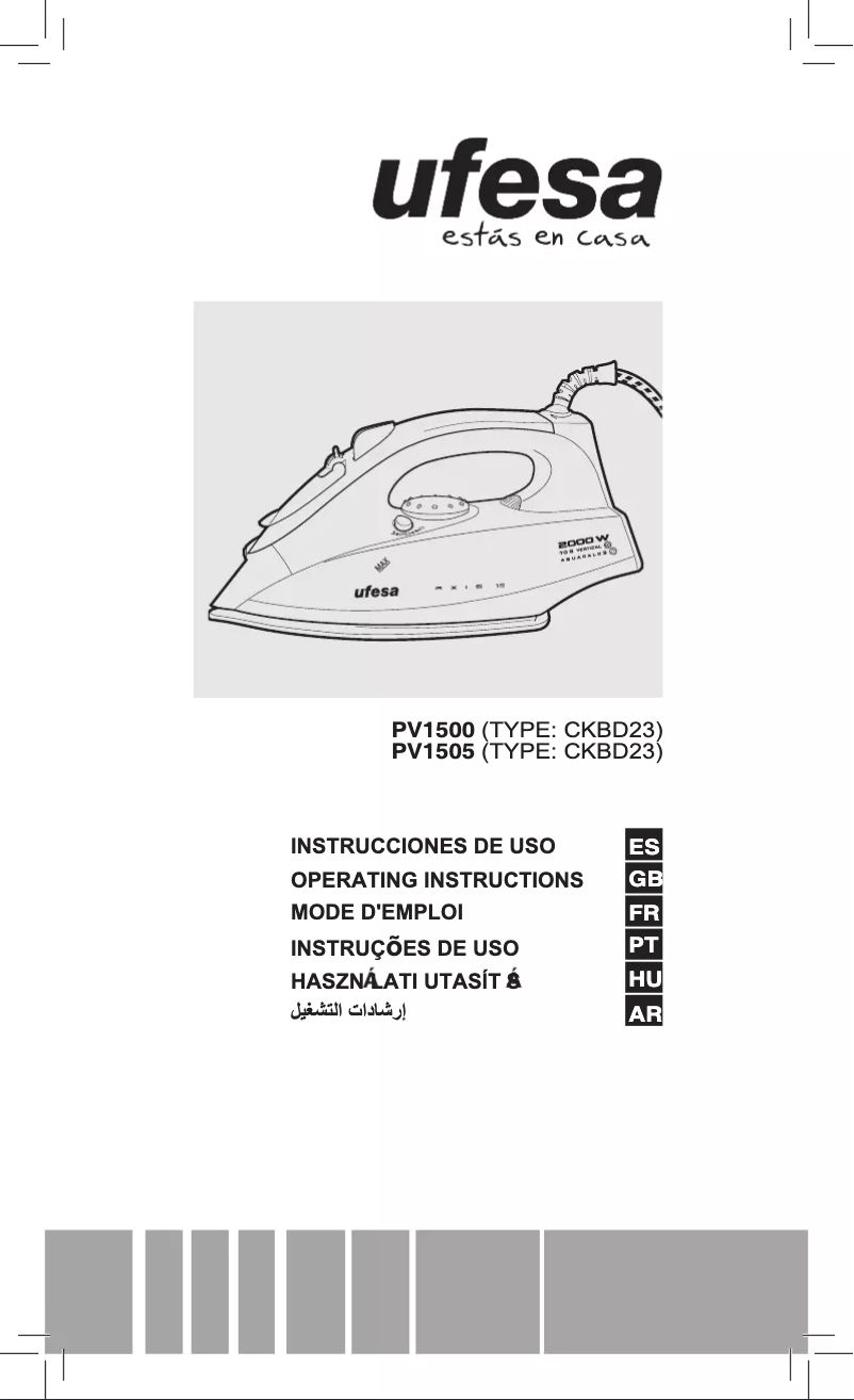 Image de la première page du manuel de l'appareil PV1505