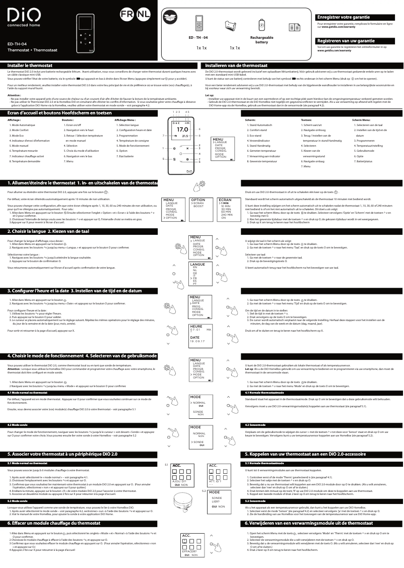 Image de la première page du manuel de l'appareil ED-TH-04