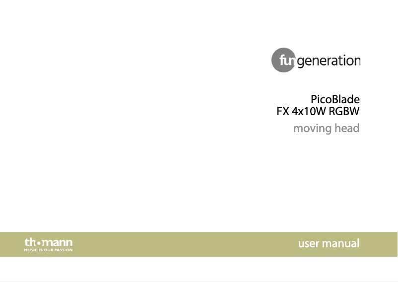 Image de la première page du manuel de l'appareil PicoBlade FX