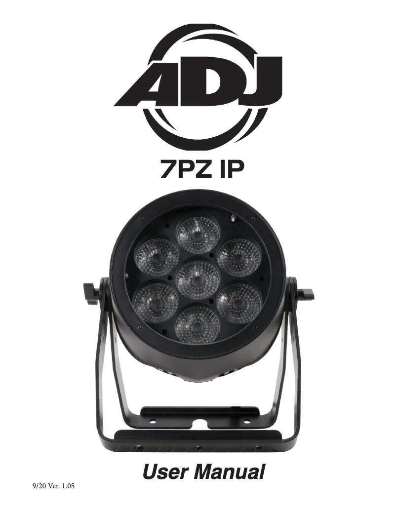 Page 1 de la notice Manuel utilisateur American DJ 7PZ IP