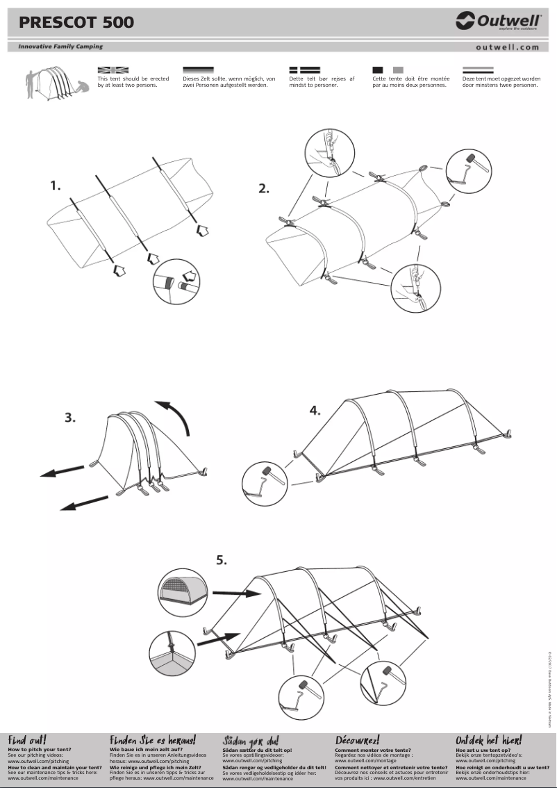Página 1 del manual Manual de usuario Outwell Prescot 500