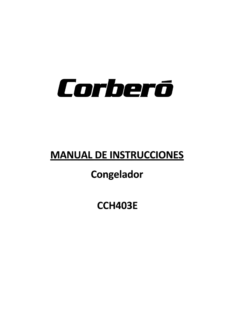 Page n°1 - Manuel utilisateur Corbero CCH403E