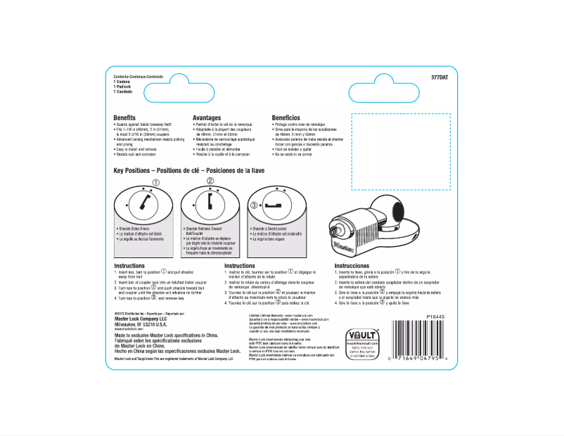 Image de la première page du manuel de l'appareil 377EURDAT