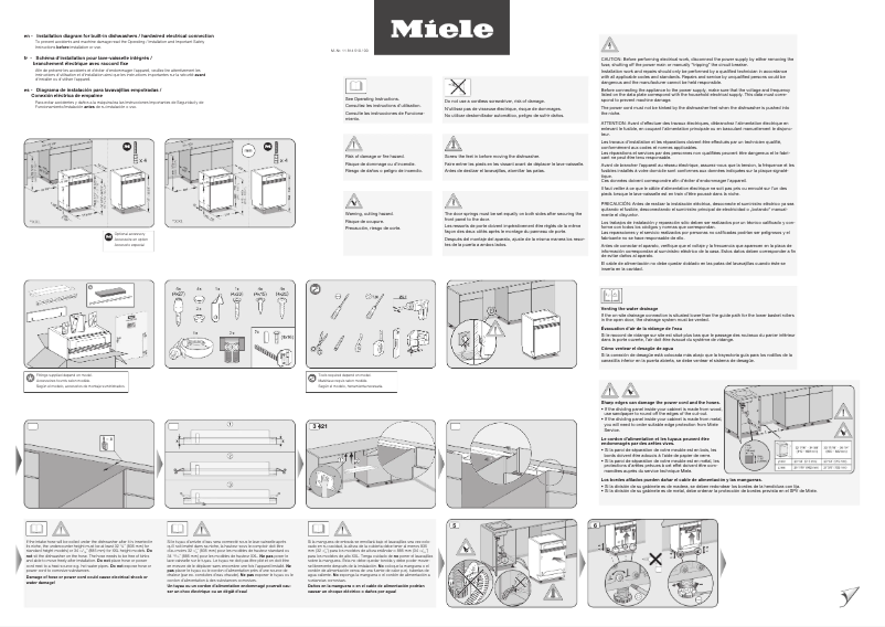 Page n°1 - Instructions / montage Miele G 7916 SCi AutoDos