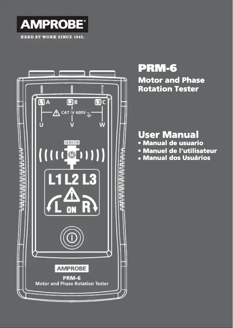 Page n°1 - Manuel utilisateur Amprobe PRM-6