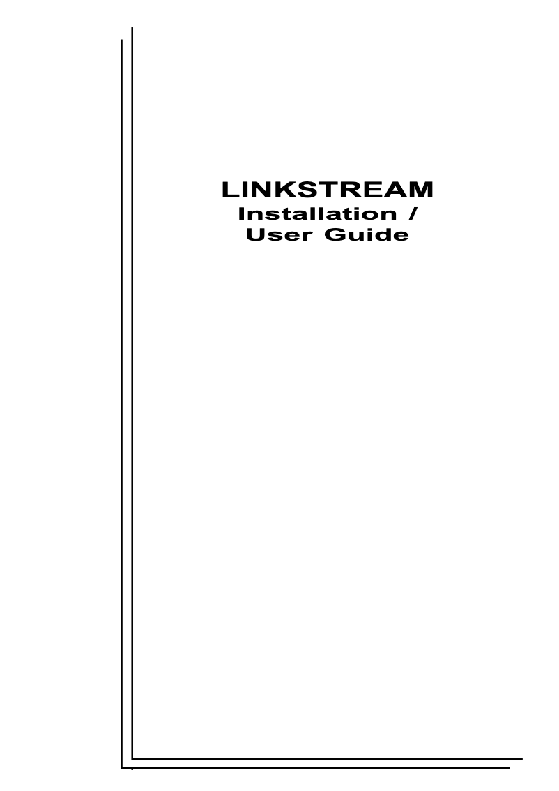 Image de la première page du manuel de l'appareil LinkStream 2000