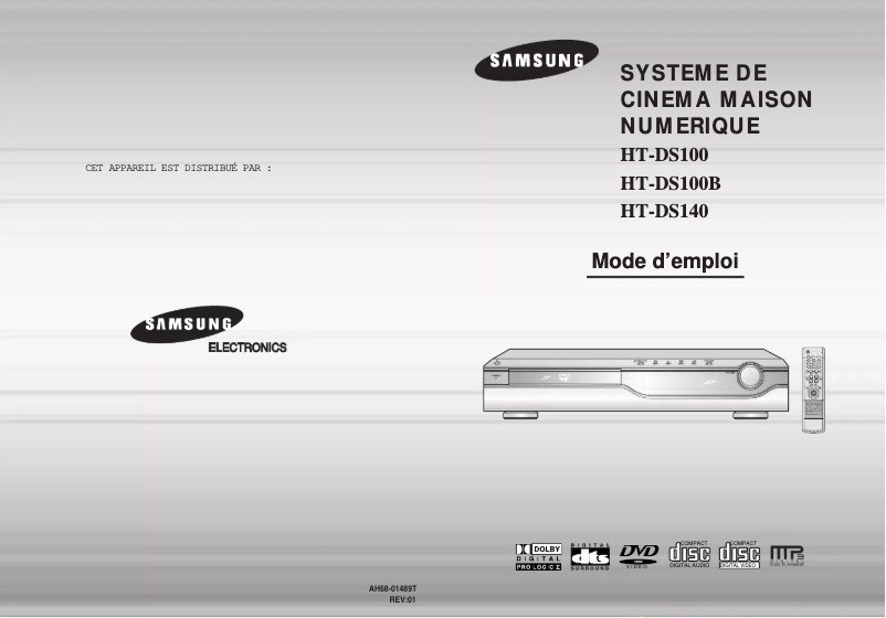 Page 1 de la notice Manuel utilisateur Samsung HT-DS140