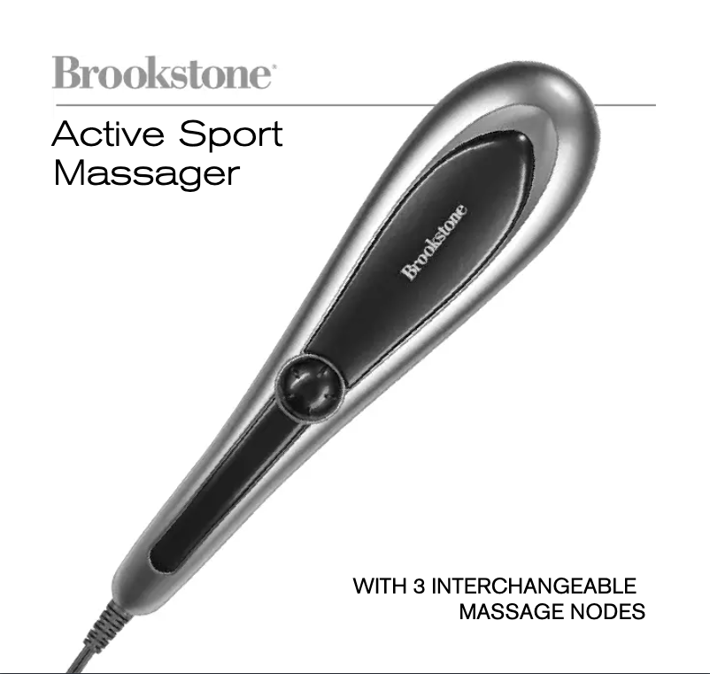 Page 1 de la notice Manuel utilisateur Brookstone Active Sport Massager