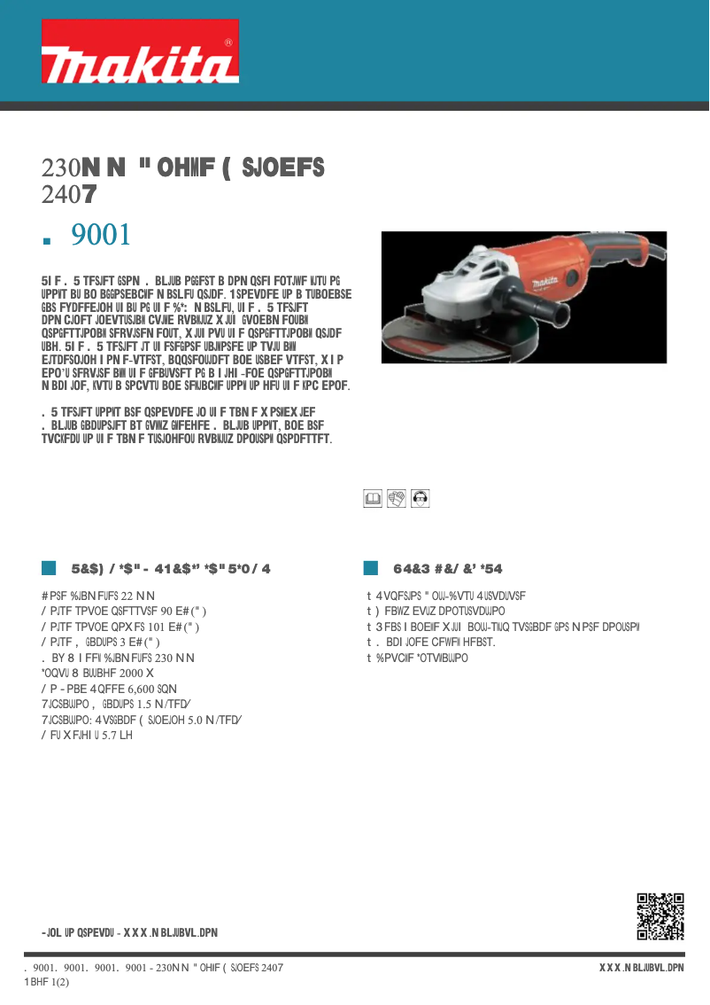 Image de la première page du manuel de l'appareil M9001