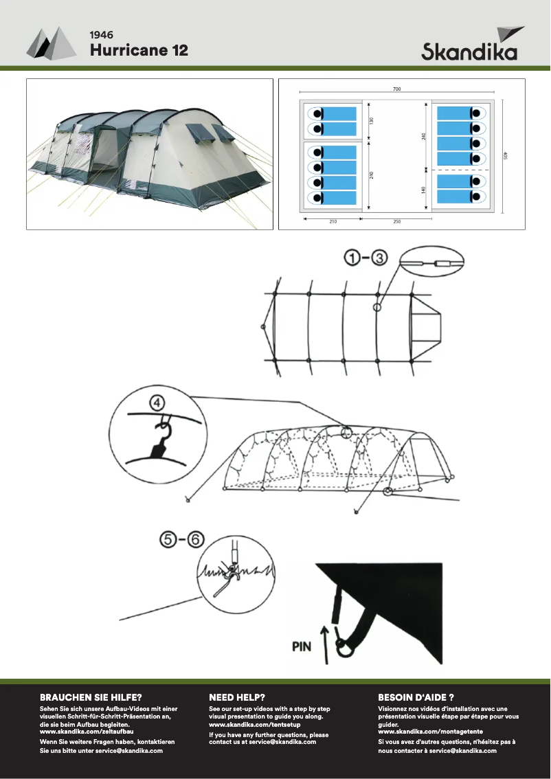 Page n°1 - Manuel utilisateur Skandika Hurricane 12