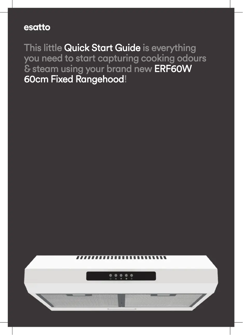 Page 1 de la notice Guide de démarrage rapide Esatto ERF60W