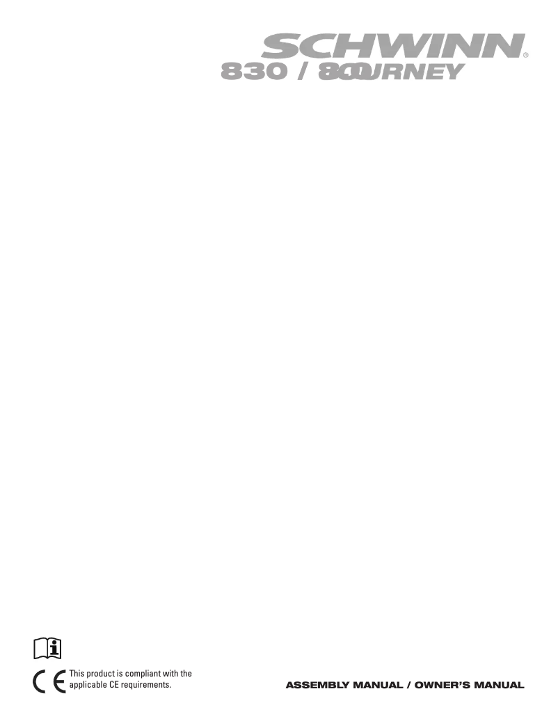 Página 1 del manual Manual de usuario Schwinn 830