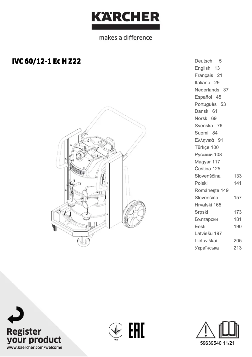 Image de la première page du manuel de l'appareil IVC 60/12-1 Ec H Z22