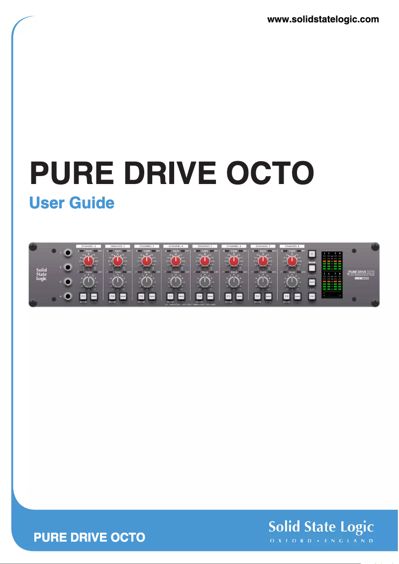Page 1 de la notice Manuel utilisateur Solid State Logic PURE DRIVE OCTO
