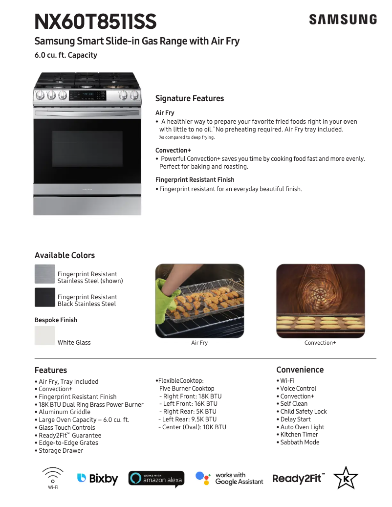 Page n°1 - Fiche technique Samsung NX60BB851112