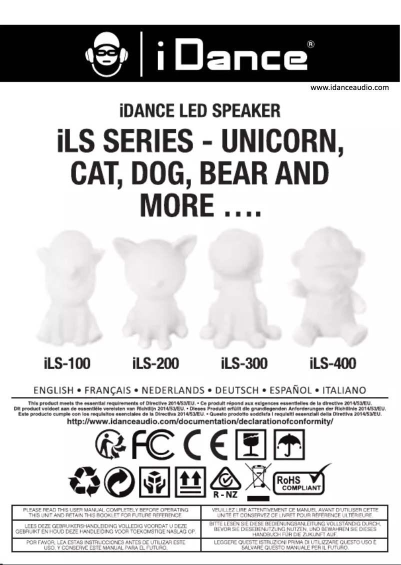 Página 1 del manual Manual de usuario iDance iLS-100