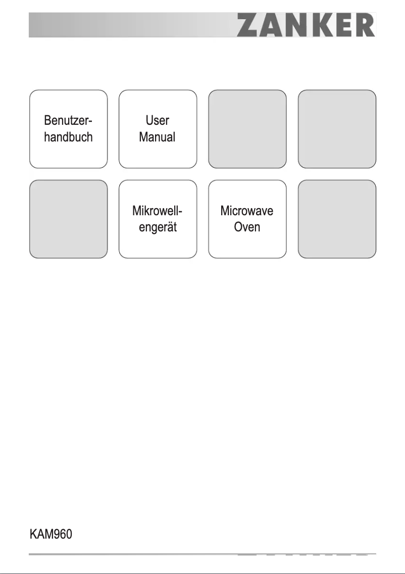 Page 1 de la notice Manuel utilisateur Zanker KAM960X