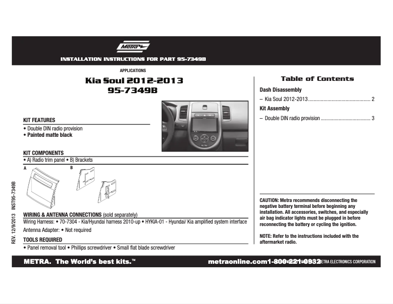 Image de la première page du manuel de l'appareil 95-7349B