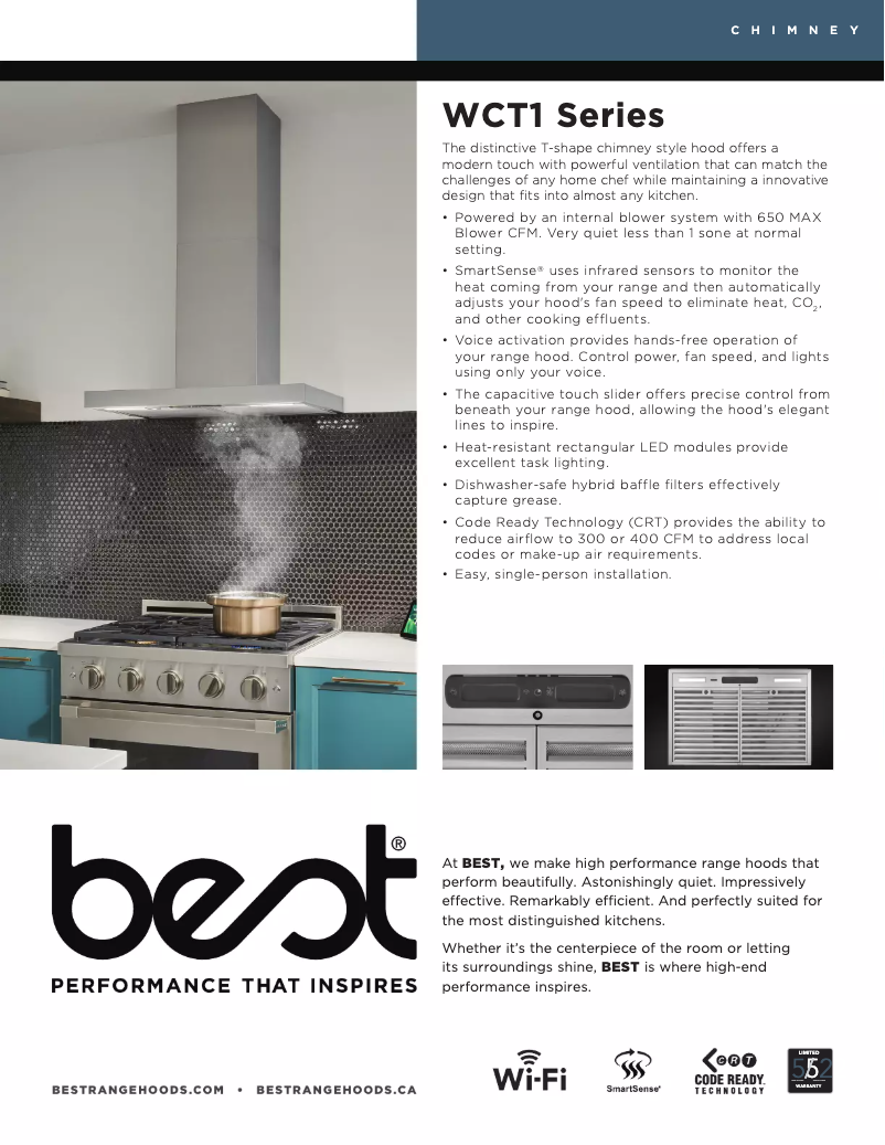 Page 1 de la notice Fiche technique Best WCT1306SS