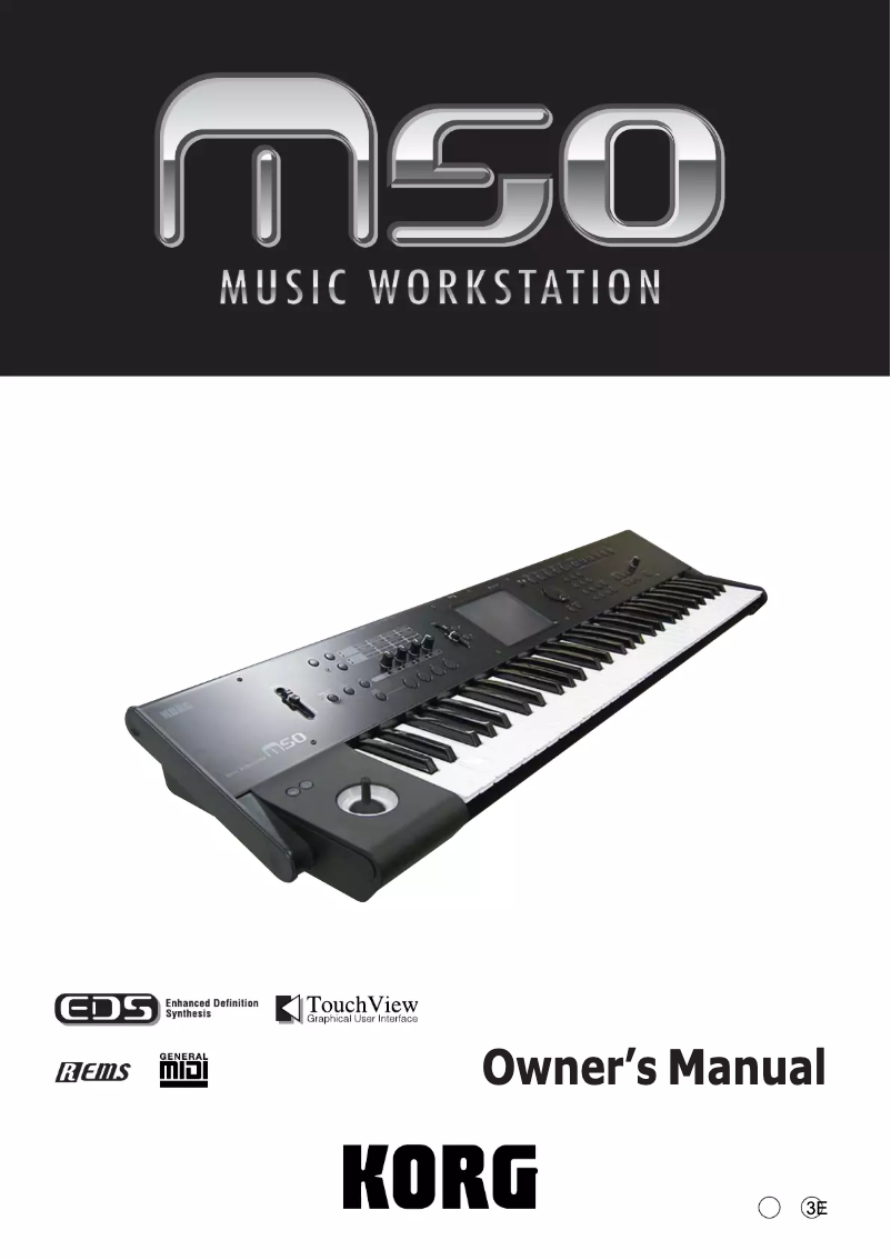 Page 1 de la notice Manuel utilisateur Korg M50