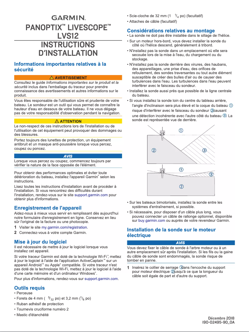 Page 1 de la notice Manuel utilisateur Garmin Panoptix LiveScope LVS12