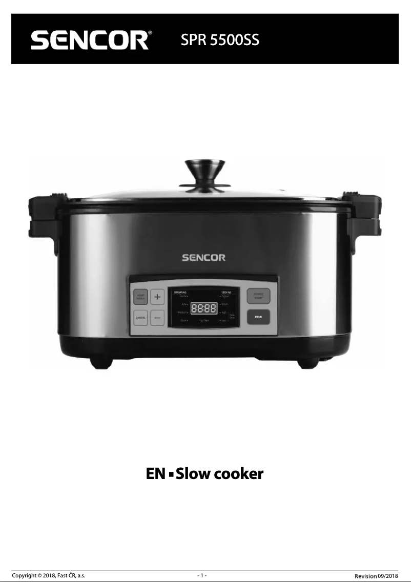 Página 1 del manual Manual de usuario Sencor SPR 5500SS