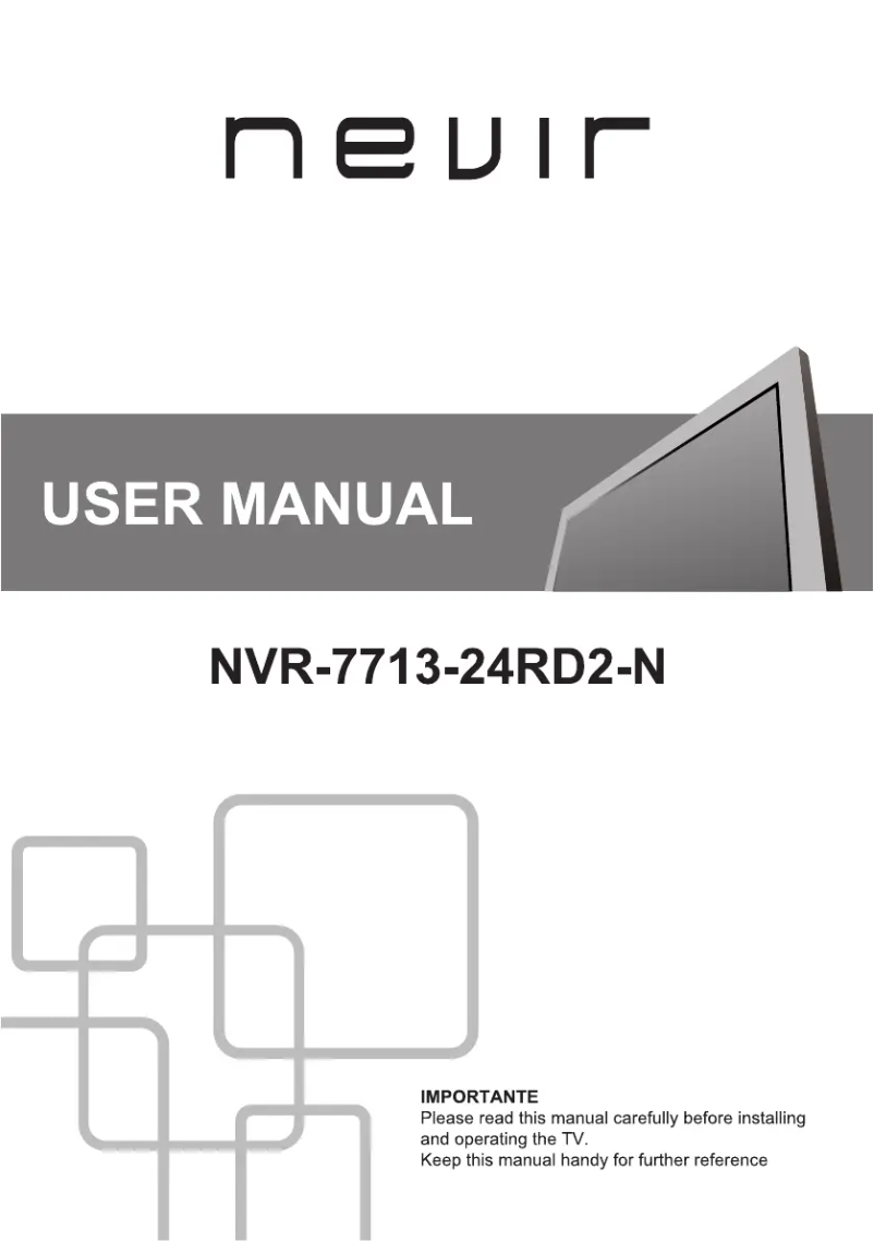 Page 1 de la notice Manuel utilisateur Nevir NVR-7713-24RD2-N