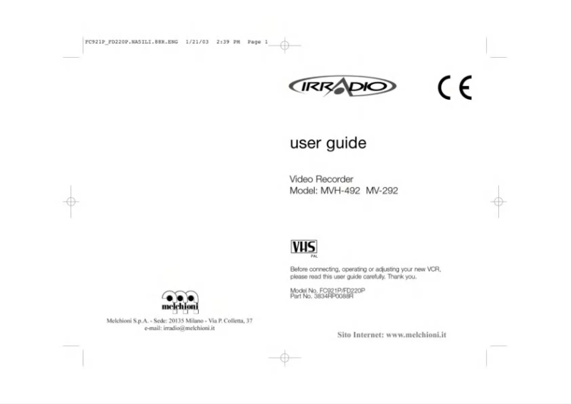 Image de la première page du manuel de l'appareil FD220P