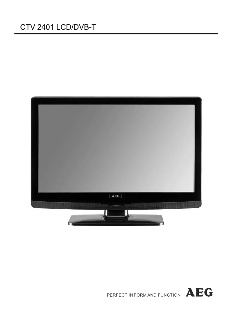 Image de la première page du manuel de l'appareil CTV 2401