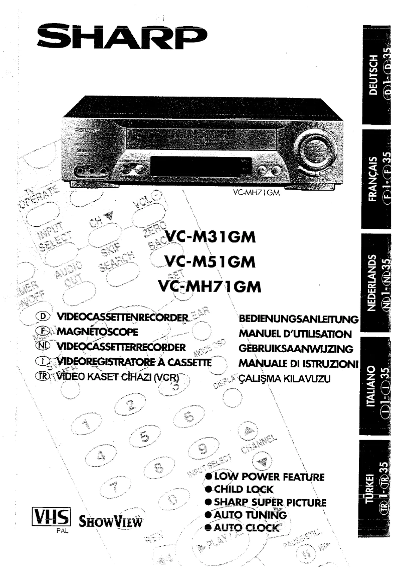 Page n°1 - Manuel utilisateur Sharp VC-M51