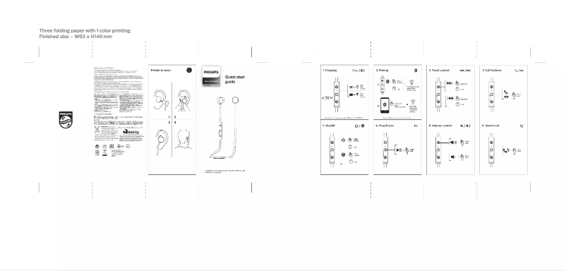 Page n°1 - Guide de démarrage rapide Philips TAUN102