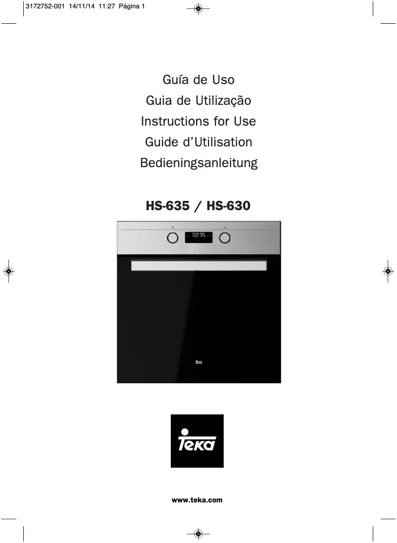 Image de la première page du manuel de l'appareil HS-635