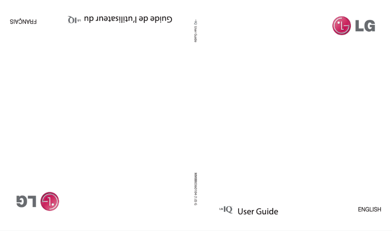 Page 1 de la notice Manuel utilisateur LG GW825