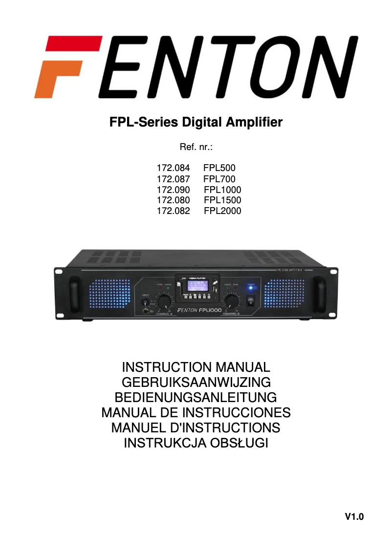 Page 1 de la notice Manuel utilisateur Fenton FPL2000