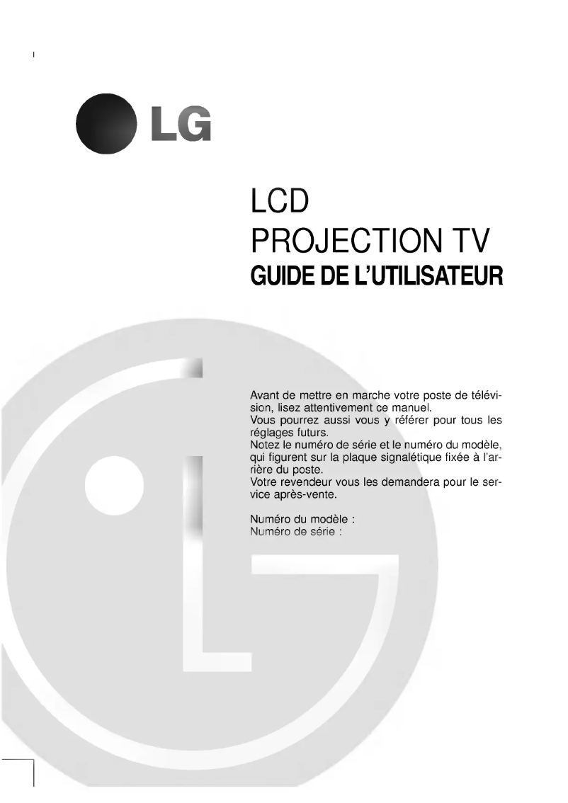 Page n°1 - Manuel utilisateur LG RT-48SZ40RB