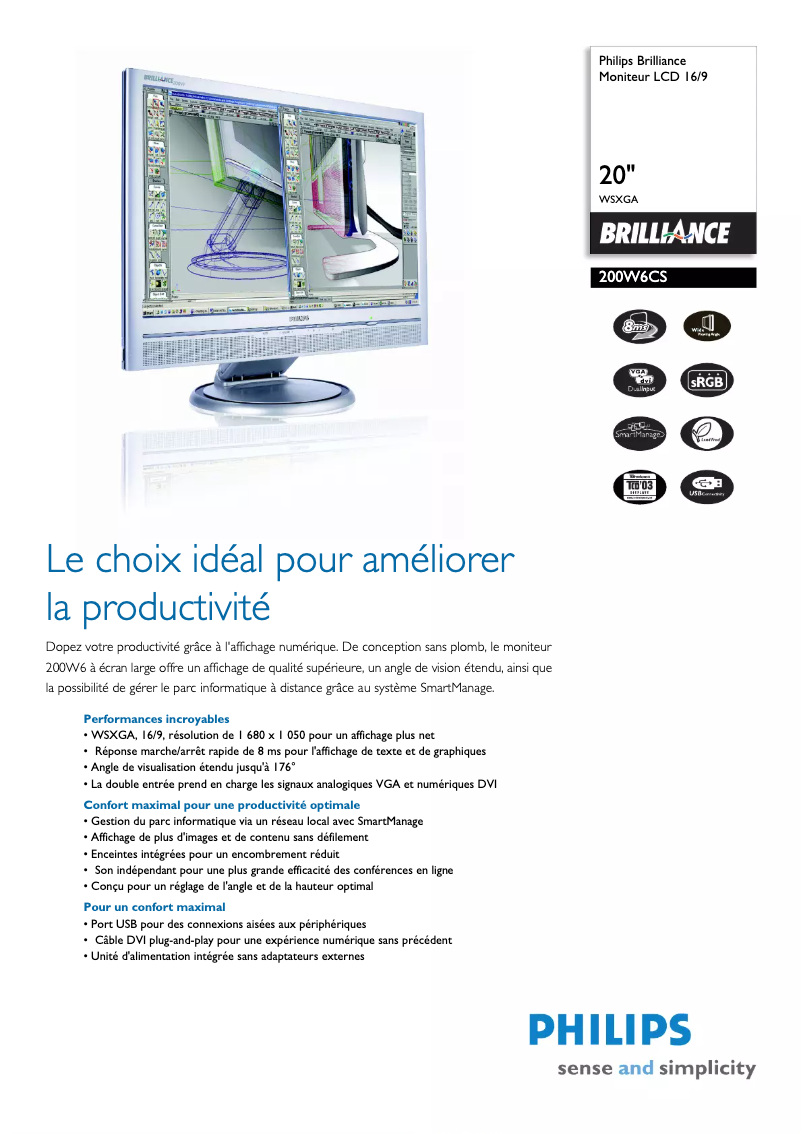 Image de la première page du manuel de l'appareil Brilliance 200W6CS