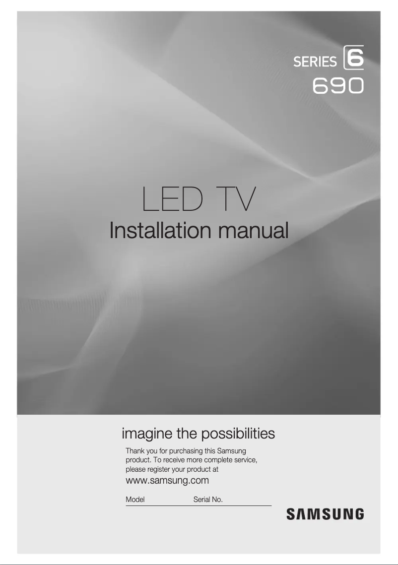 Page 1 de la notice Manuel utilisateur Samsung HG40AD690DW