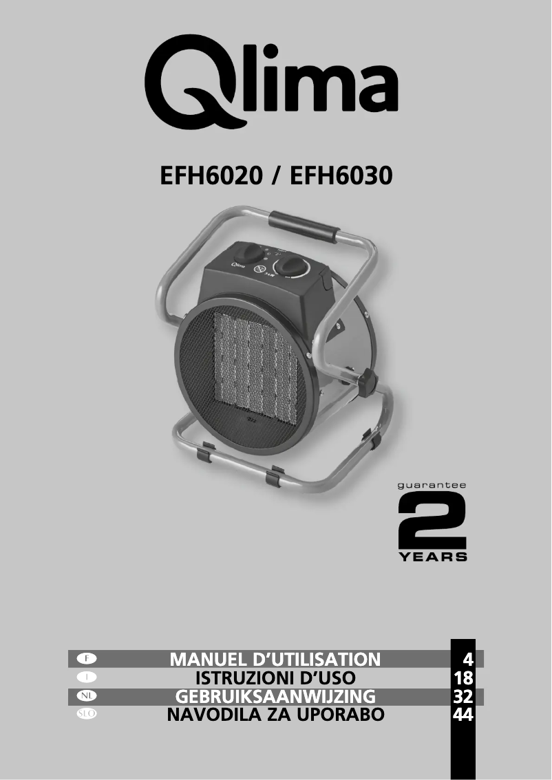 Page n°1 - Manuel utilisateur Qlima EFH6030