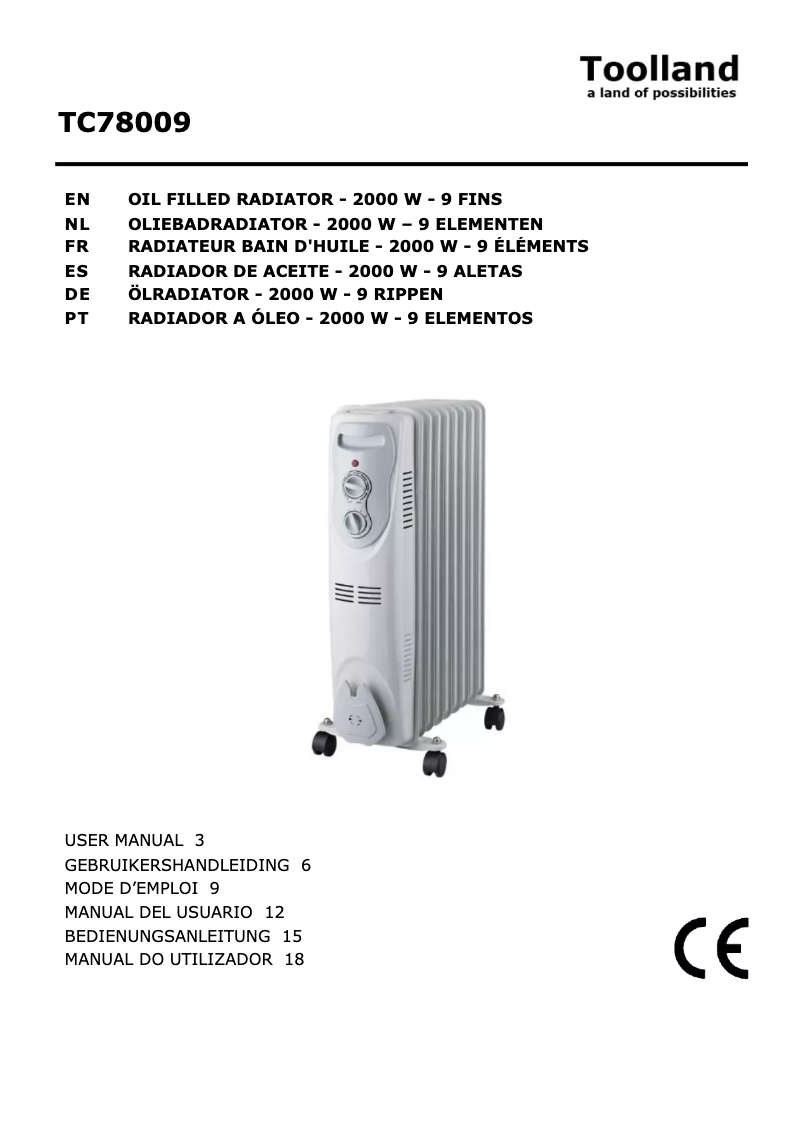 Image de la première page du manuel de l'appareil TC78009