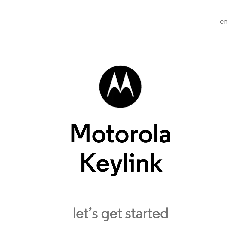 Image de la première page du manuel de l'appareil Keylink