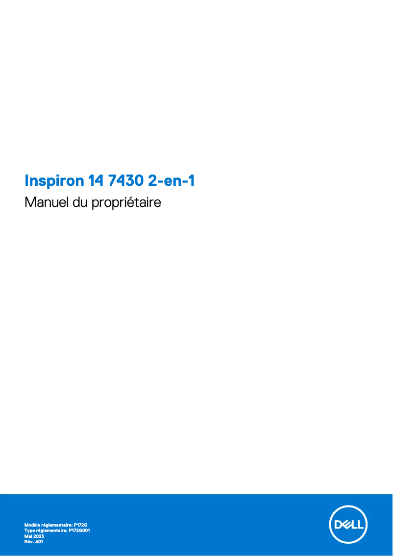 Image de la première page du manuel de l'appareil Inspiron 14 7430