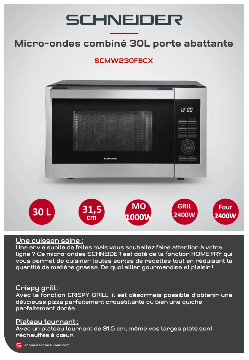 Image de la première page du manuel de l'appareil SCMW230FBCX