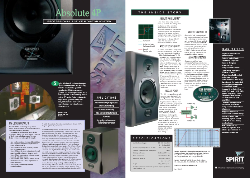 Page 1 de la notice Manuel utilisateur Soundcraft Spirit Absolute 4P