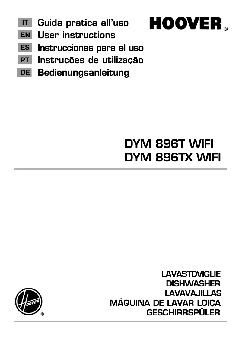 Page 1 de la notice Manuel utilisateur Hoover DYM 896T WIFI