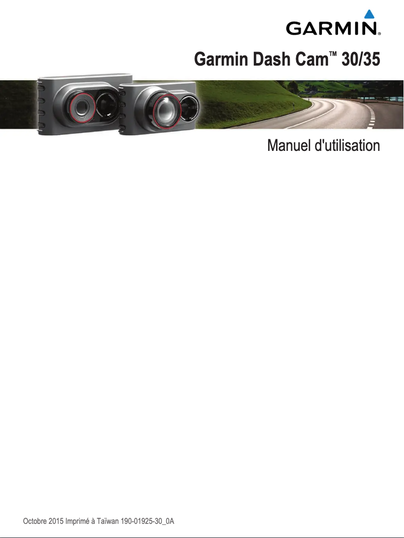 Page 1 de la notice Manuel utilisateur Garmin DashCam 30