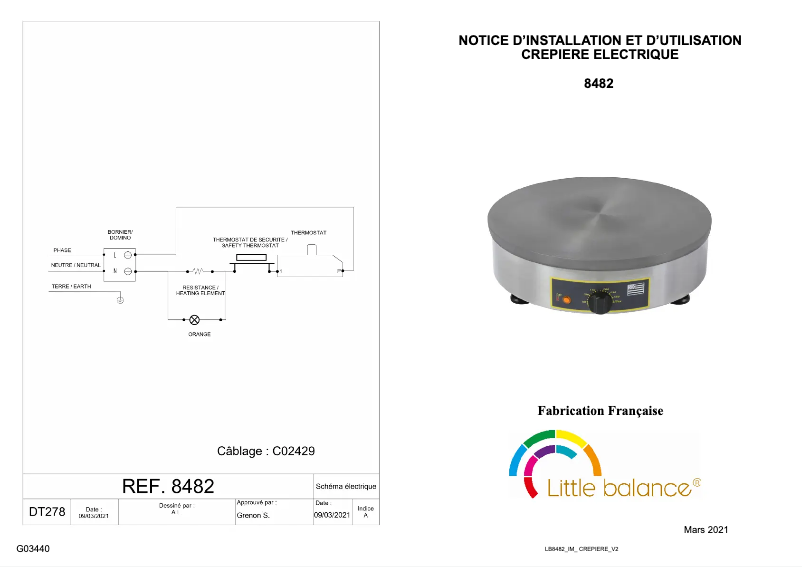 Page n°1 - Manuel utilisateur Little Balance 8482