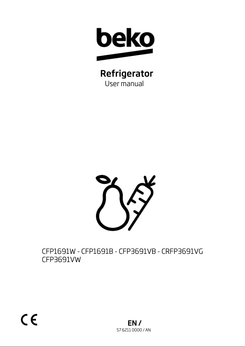 Page n°1 - Manuel utilisateur Beko CFP3691V