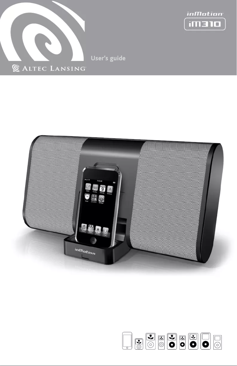 Página 1 del manual Manual de usuario Altec Lansing inMotion IM310