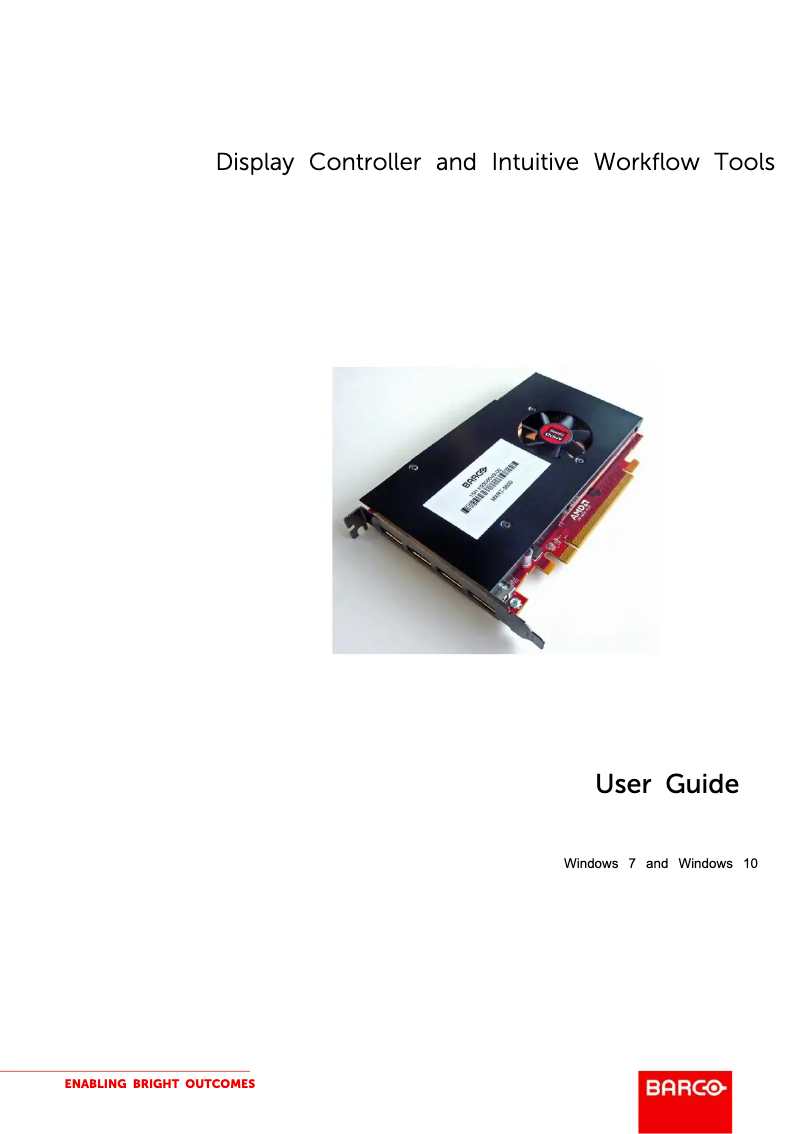 Page n°1 - Manuel utilisateur Barco MXRT-4700