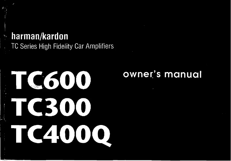 Image de la première page du manuel de l'appareil TC300